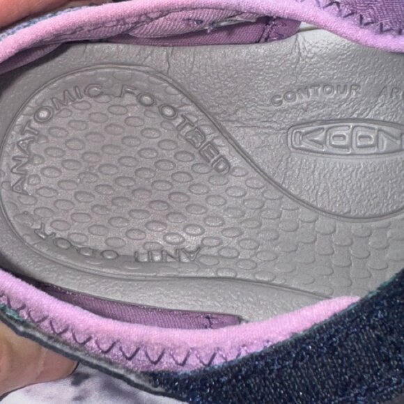 Keen Seacamp CNX Girls Lilac Sky Blue/Purple Floral Water Sandals Size 5 - Picture 11 of 12